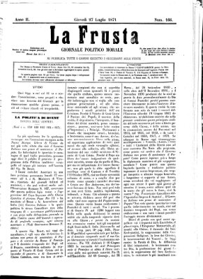 La frusta Donnerstag 27. Juli 1871