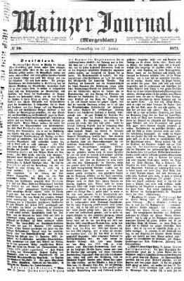 Mainzer Journal Donnerstag 12. Januar 1871