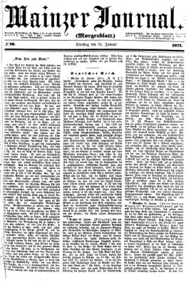 Mainzer Journal Dienstag 24. Januar 1871