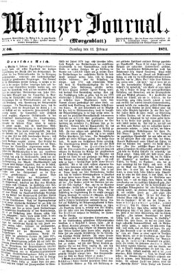 Mainzer Journal Samstag 11. Februar 1871