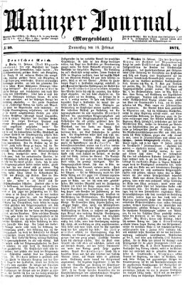 Mainzer Journal Donnerstag 16. Februar 1871