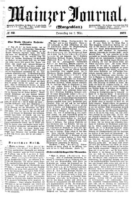 Mainzer Journal Donnerstag 2. März 1871