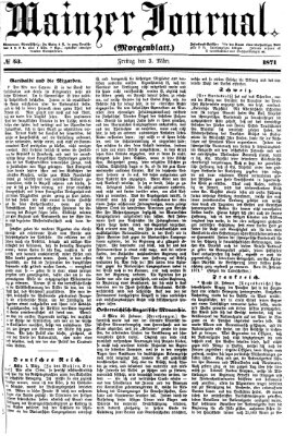 Mainzer Journal Freitag 3. März 1871