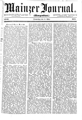 Mainzer Journal Donnerstag 16. März 1871