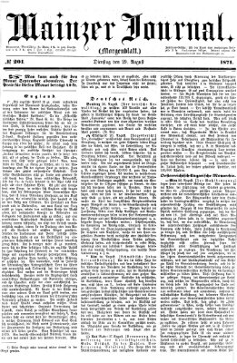 Mainzer Journal Dienstag 29. August 1871