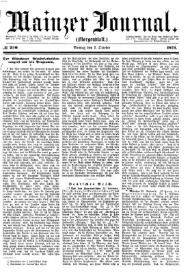 Mainzer Journal Montag 2. Oktober 1871