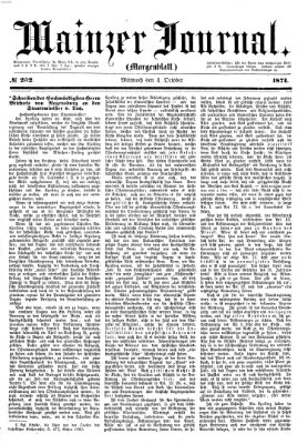 Mainzer Journal Mittwoch 4. Oktober 1871