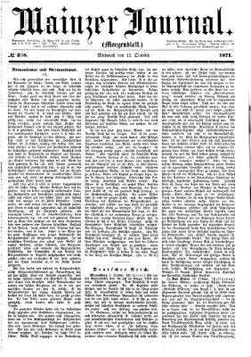 Mainzer Journal Mittwoch 11. Oktober 1871