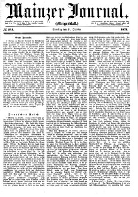 Mainzer Journal Samstag 14. Oktober 1871