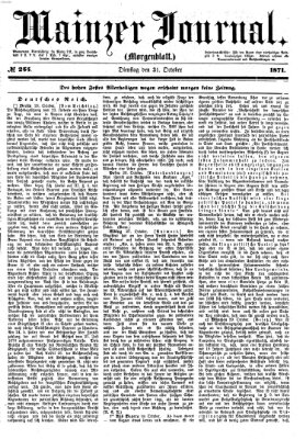 Mainzer Journal Dienstag 31. Oktober 1871
