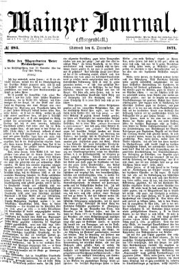 Mainzer Journal Mittwoch 6. Dezember 1871