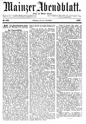 Mainzer Journal Samstag 30. Dezember 1871