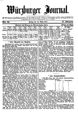 Würzburger Journal Freitag 10. März 1871