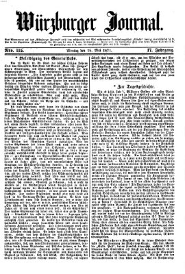 Würzburger Journal Montag 15. Mai 1871