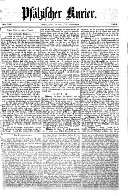 Pfälzischer Kurier Sonntag 30. September 1866