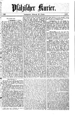 Pfälzischer Kurier Mittwoch 10. Oktober 1866