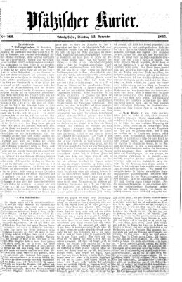 Pfälzischer Kurier Dienstag 13. November 1866