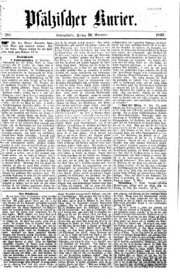 Pfälzischer Kurier Freitag 30. November 1866