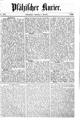 Pfälzischer Kurier Samstag 1. Dezember 1866