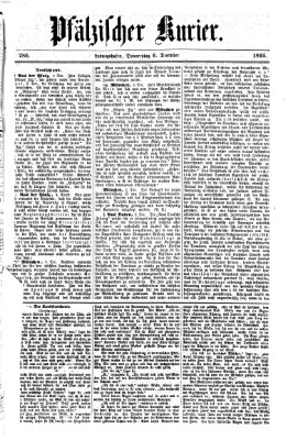 Pfälzischer Kurier Donnerstag 6. Dezember 1866