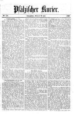 Pfälzischer Kurier Mittwoch 26. Juni 1867