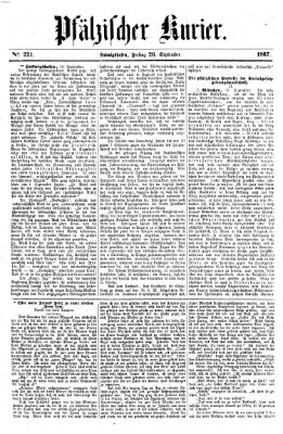 Pfälzischer Kurier Freitag 20. September 1867