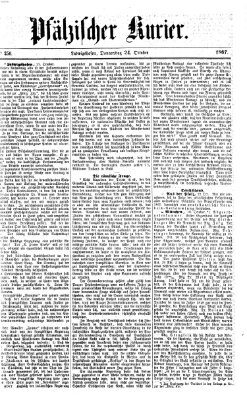 Pfälzischer Kurier Donnerstag 24. Oktober 1867