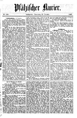 Pfälzischer Kurier Donnerstag 19. Dezember 1867