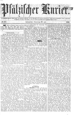 Pfälzischer Kurier Donnerstag 30. Juli 1868