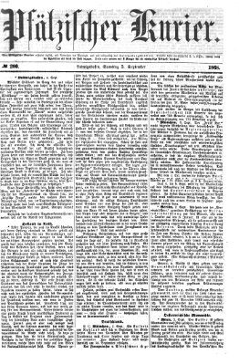 Pfälzischer Kurier Samstag 5. September 1868