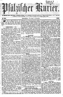 Pfälzischer Kurier Dienstag 3. November 1868