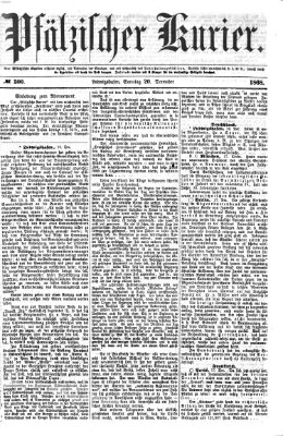 Pfälzischer Kurier Sonntag 20. Dezember 1868