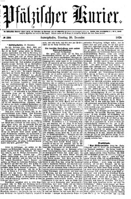 Pfälzischer Kurier Dienstag 20. Dezember 1870