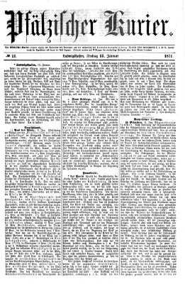 Pfälzischer Kurier Freitag 13. Januar 1871