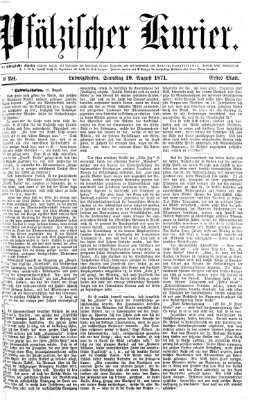 Pfälzischer Kurier Samstag 19. August 1871