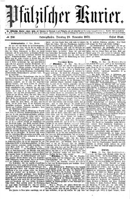 Pfälzischer Kurier Dienstag 28. November 1871
