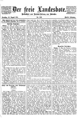 Der freie Landesbote Samstag 26. August 1871