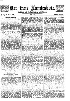 Der freie Landesbote Freitag 27. Oktober 1871