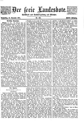 Der freie Landesbote Donnerstag 16. November 1871