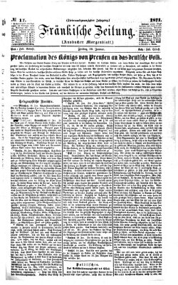 Fränkische Zeitung (Ansbacher Morgenblatt) Freitag 20. Januar 1871