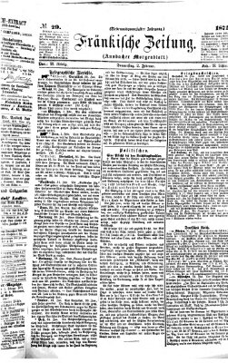Fränkische Zeitung (Ansbacher Morgenblatt) Donnerstag 2. Februar 1871