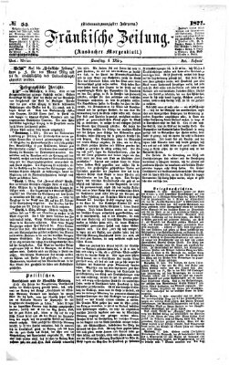 Fränkische Zeitung (Ansbacher Morgenblatt) Samstag 4. März 1871
