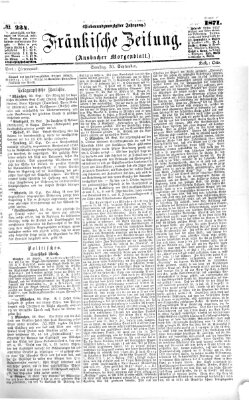 Fränkische Zeitung (Ansbacher Morgenblatt) Samstag 30. September 1871