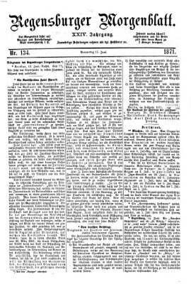 Regensburger Morgenblatt Donnerstag 15. Juni 1871