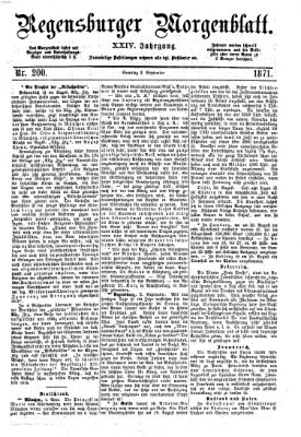 Regensburger Morgenblatt Sonntag 3. September 1871