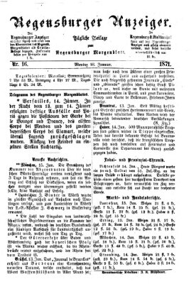 Regensburger Anzeiger Montag 16. Januar 1871