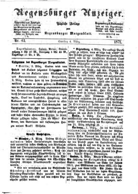Regensburger Anzeiger Samstag 4. März 1871