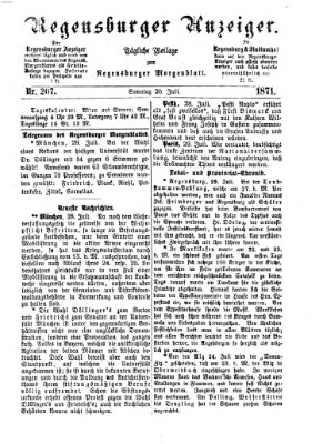 Regensburger Anzeiger Sonntag 30. Juli 1871