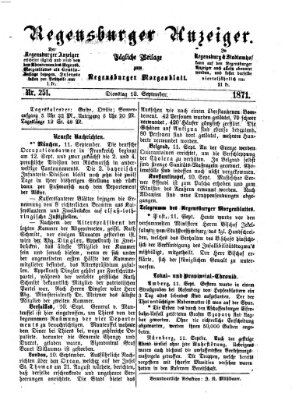Regensburger Anzeiger Dienstag 12. September 1871