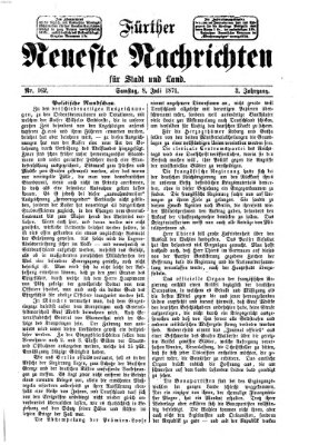 Fürther neueste Nachrichten für Stadt und Land (Fürther Abendzeitung) Samstag 8. Juli 1871